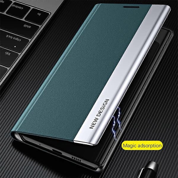 Kompatibel til iPhone 17 Air Case Anti-Drop Læder Telefoncover Med Stativ