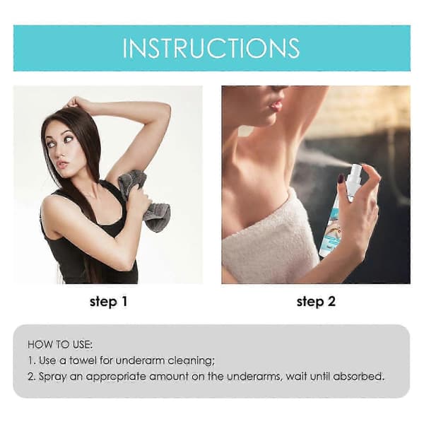 Bärbar Deodorantspray för Lukt under Armarna Långvarig Uppfriskande Kroppssvettlösning, 30ml | Effektiv Luktkontroll, Enkel Applicering Resevänlig