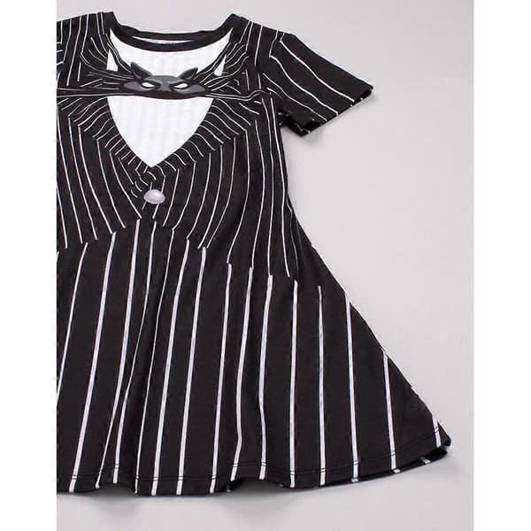 Nightmare Before Christmas Jack Skellington kostumekjole til piger