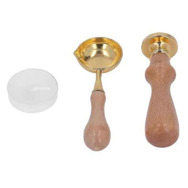 Voksstempelsæt Klart Mønster Rustfrit Retro Brevforseglingsvokssæt til DIY Konvolutter Invitation Deco