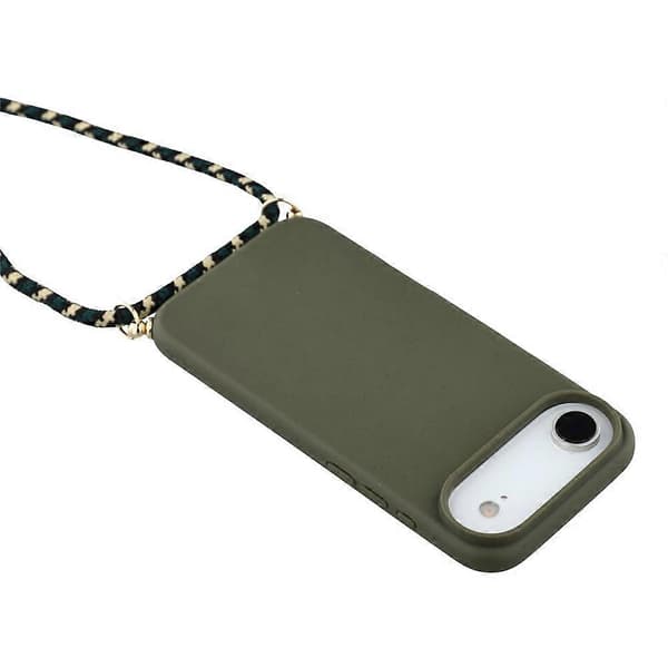 Compatible For iPhone 17 Air Case Biodegradable Wheat Straw + TPU Eco-Friendly Phone Cover With Lanyard