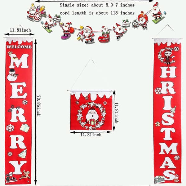 Juleflag, udendørs julepynt, udendørs juledekorationer