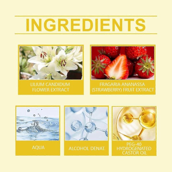 Lily Charm Parfym, Långvarig Fräsch Lilja- & Jordgubbsdoft, Bärbar 50 ml Spray för Daglig Elegans