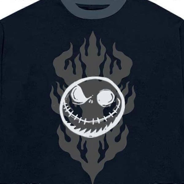 The Nightmare Before Christmas Flaming Jack -pitkähihainen t-paita