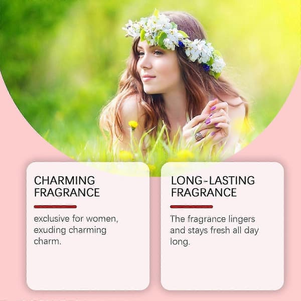 Dame Charm Parfume, Langtidsholdbar Elegant Duft med Freesia, Lavendel & Patchouli, Nem Anvendelse