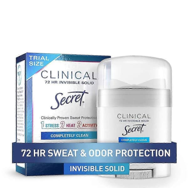 Secret Clinical Strength Invisible Solid för kvinnor - Fresh Scent, 0,5 oz provstorlek, effektiv antiperspirant för Storbritannien
