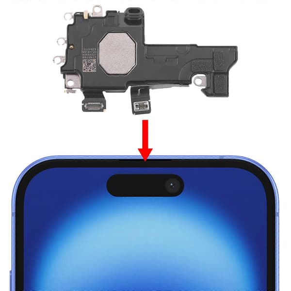 Sisäinen kaiutin iPhone 16:lle, musta