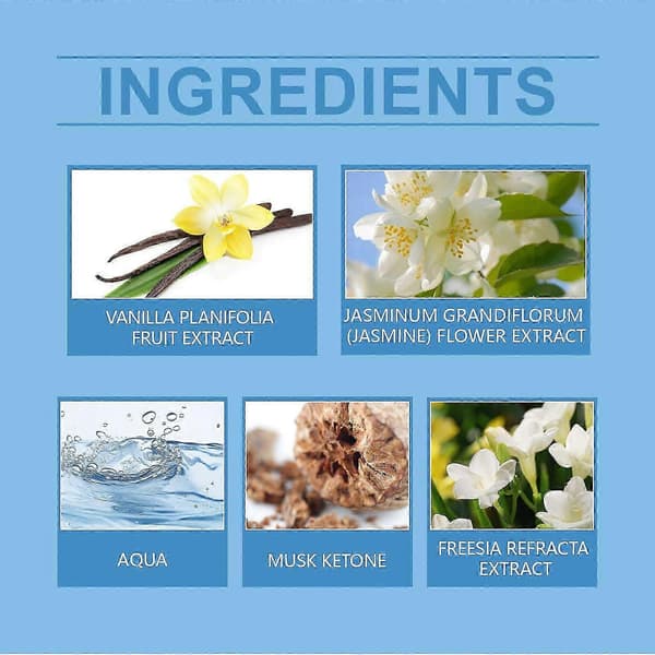 Freesia kroppsparfymespray, lett frisk kokos- og karamellduft, 100 ml