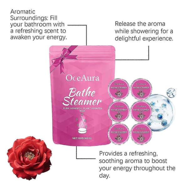 Rose badstrykediffuser, kroppsrensing, avslappende aromaterapi, humørforsterker, 1 sett
