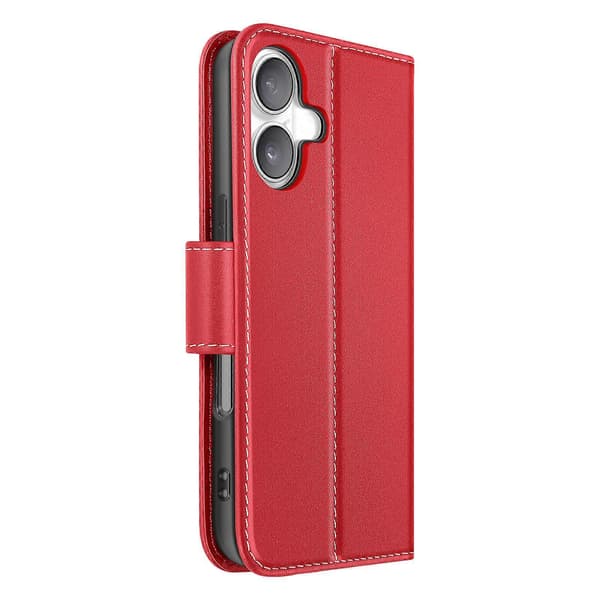 Premium læderpung-etui til iPhone 16 med standerfunktion