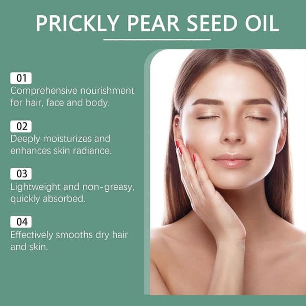 Ekologisk kaktusfikonfröolja 50ml Kallpressad Anti-Aging Ansikts- och Hårfuktighetskräm
