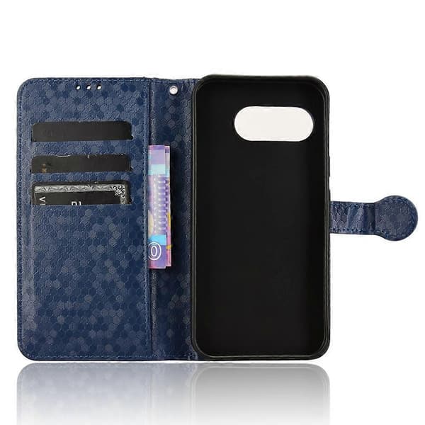 Til Google Pixel 9a Pung Etui Prikket Mønster Præget PU Læder Telefoncover (Stil C)