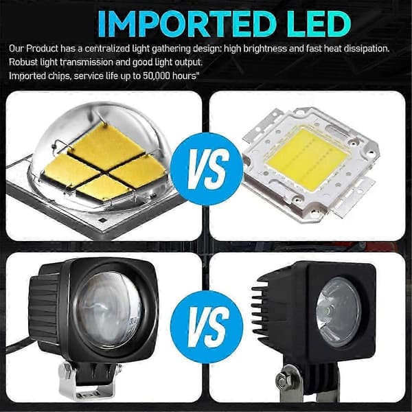 Firkantede LED-gaffeltrucksikkerhedslys DC 10-80V gaffeltruck-baklys
