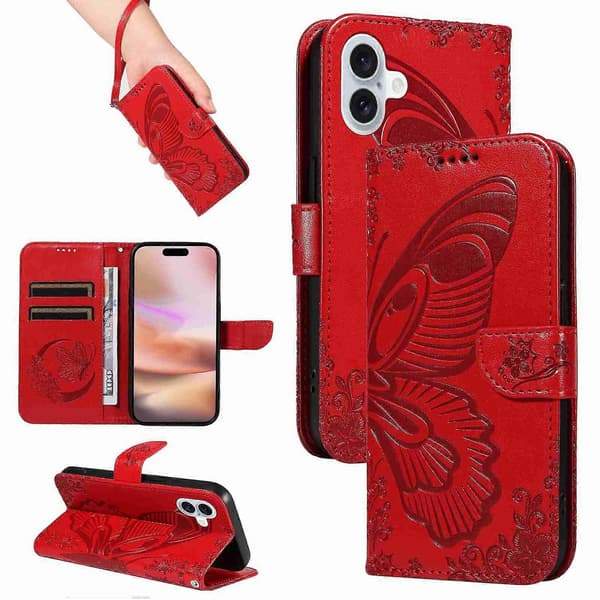 Nahkainen puhelinkotelo iPhone 16 Plus -puhelimelle