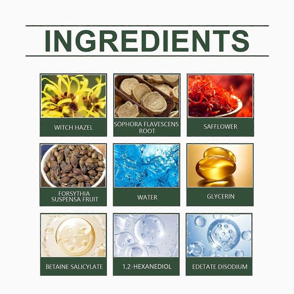 Ørepleiedråper med milde ingredienser for å behandle ubehag i øret; daglig rengjøring og massasjedråper.