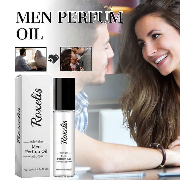 Roll-on parfymeolje for menn, langvarig frisk elegant duft for daglig bruk