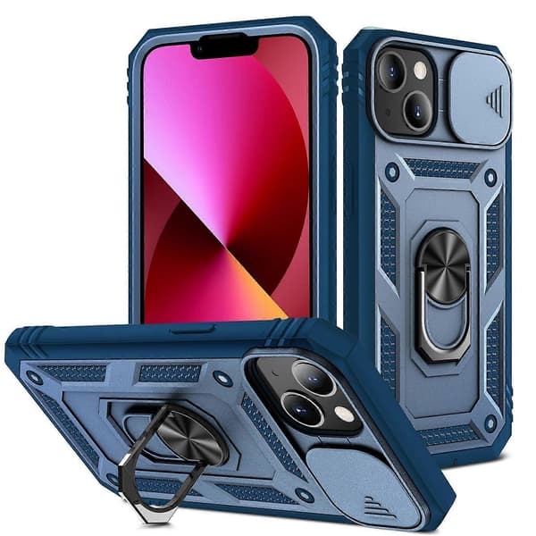 Skyvedeksel for kamera TPU + PC-deksel til iPhone 13