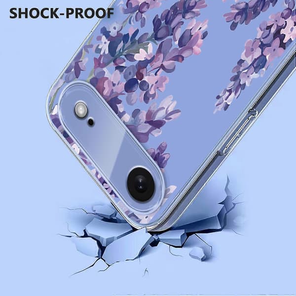 Til iPhone 17 Air Cover med sommerfugle- og blomstermønster i TPU - Blåregn