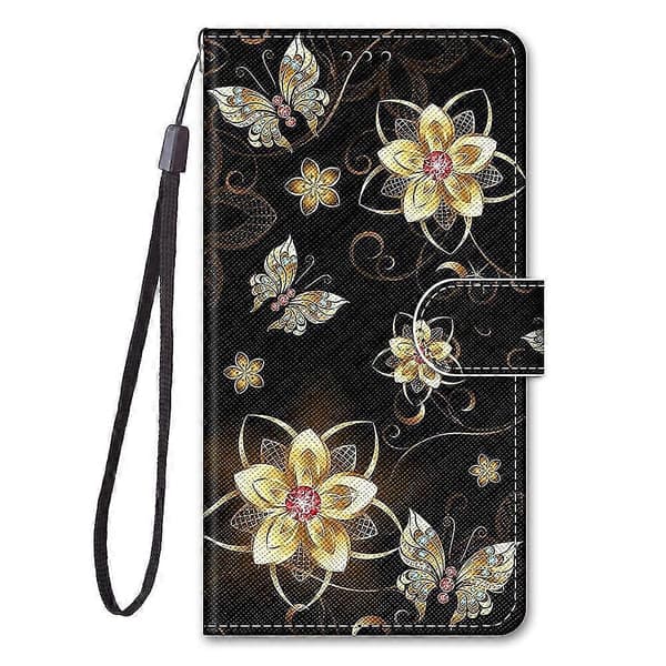 Fodral för iPhone 12 Blomma Fjäril Mobilfodral