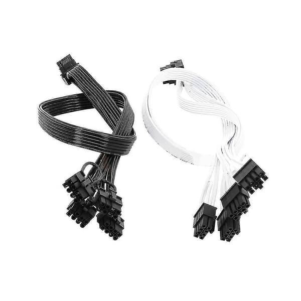 4xcpu 8-pin til 16-pin hann grafikkvideokort forlengelseskabel Pci-e 5.0 12vhpwr Rtx4090 albueadapter