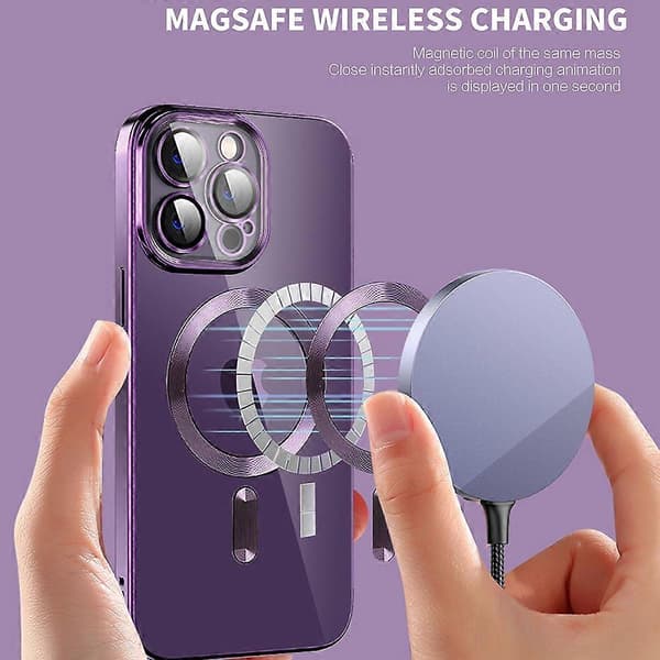 CD Texture Slim Case til iPhone 13 Pro 6,1 tommer TPU Telefoncover Kompatibel med MagSafe
