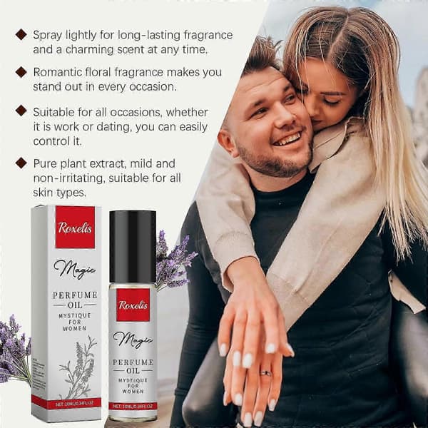Charm Pure Parfymolja, Romantisk Blommig Doft, Långvarig Bärbar 10 ml Flaska