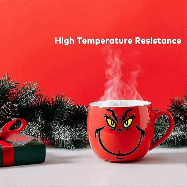 10 stk. julestickers, Grinchen-klistremerker til jul, DIY-ansiktsklistremerker til juletrekuler