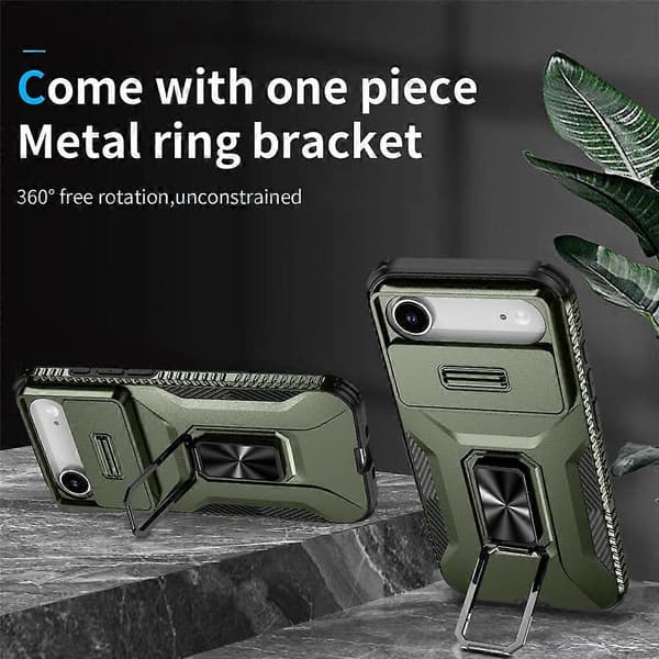 Kompatibel til iPhone 17 Air Case Camshield Stativ TPU + PC Anti-Slip Telefoncover