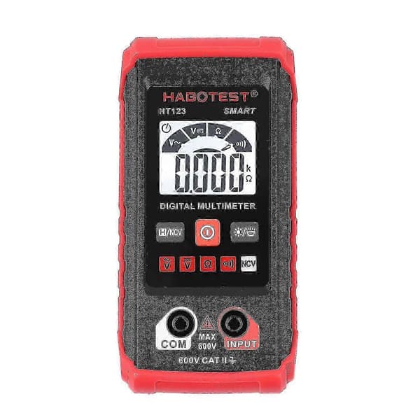 Automatisk rekkevidde multimeter for HABOTEST HT123 med LCD-bakgrunnsbelysning