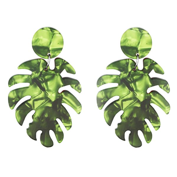 Trendy Akryl Rattan Øreringe til Kvinder - Moderne Sommer Strand Statement Øreringe Resin Dingle Drop Øreringe