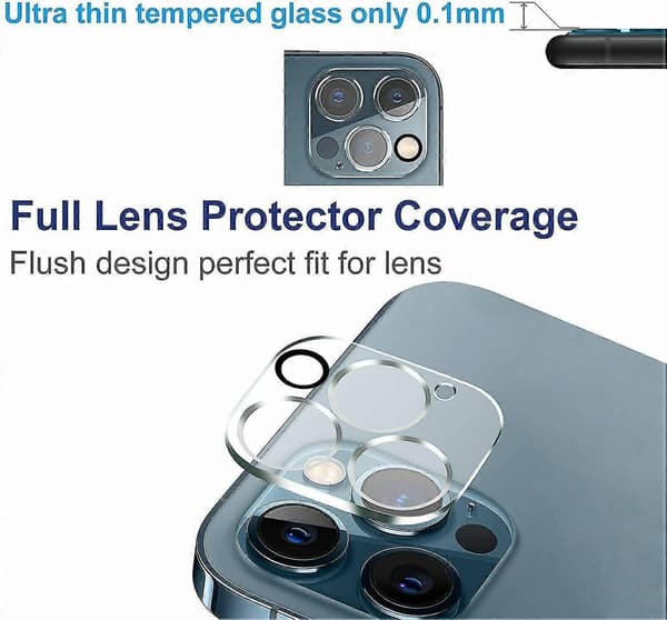 2-pak - iPhone 13 / iPhone 13 Mini - 3D Kamera Hærdet Glas