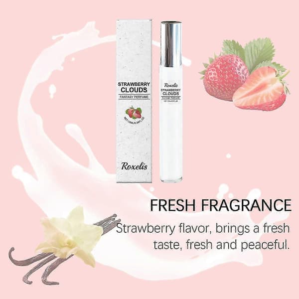 Sød Jordbær Roll-On Parfume, langvarig elegant duft, bærbar 10 ml til enhver lejlighed