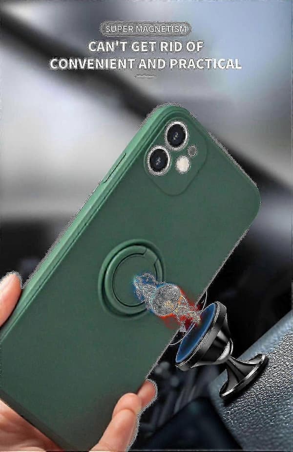 För iPhone 12 Skal Skydd Flytande Silikonskal, med Stöd Blå