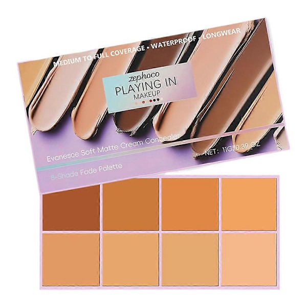 Zephoco Medium Color Soft Mist Gradient Concealer Natural Lightweight Clear Makeup（A）