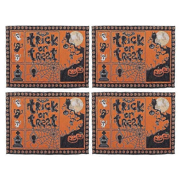 4 stk Halloween bordløper for Halloween-dekorasjoner