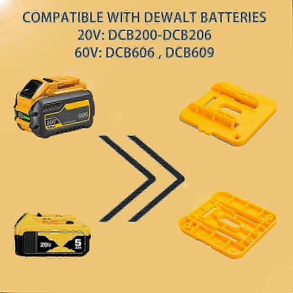 10-paknings batteridokkingholder for Dewalt 20V 60V - passer til DCB205 DCB206
