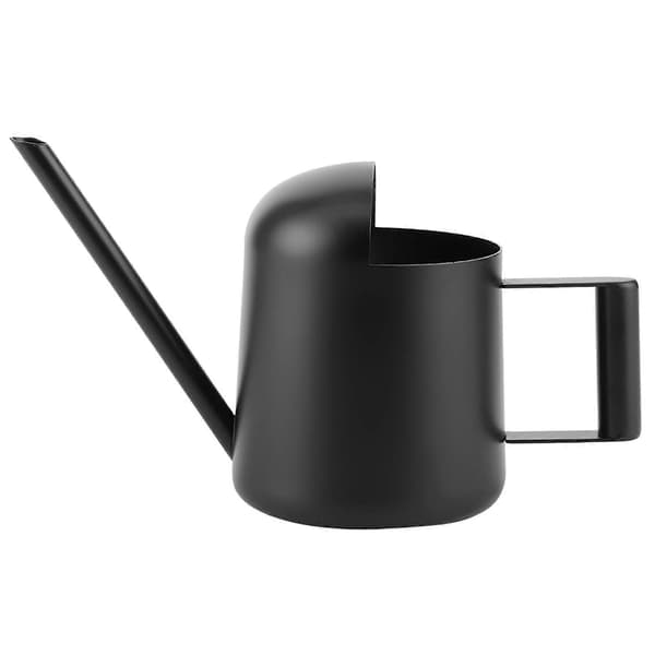300 ml sort vandkande i rustfrit stål til indendørs og udendørs planter med lang tud