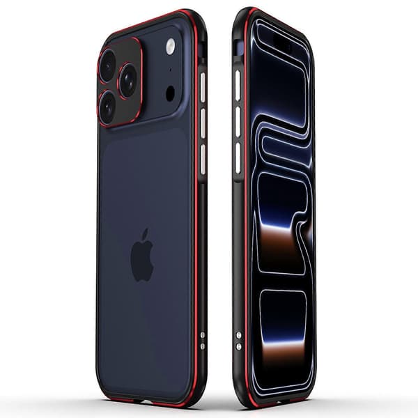 Til iPhone 17 Pro Max Bumper Case Telefonramme uden bagside med linsebeskyttelse