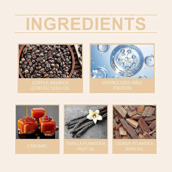 Cappuccino Roll-on Parfume, Langvarig Duft af Kaffe, Mælk og Karamel til Daglig Brug