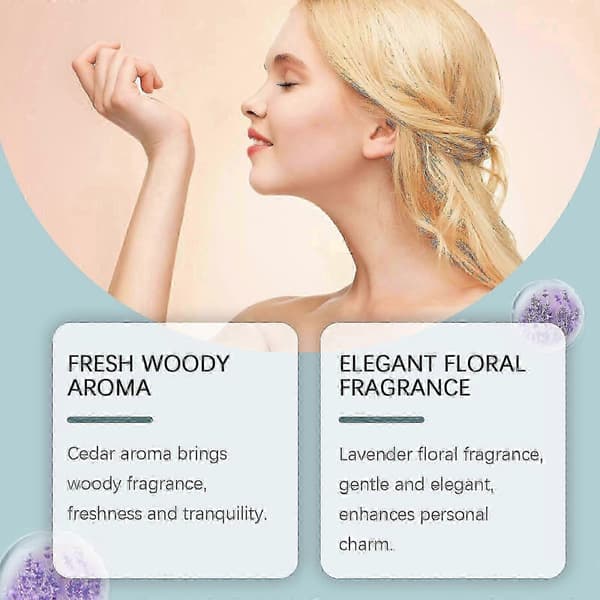 Cedar Whisper Parfym, Lavendel- och Bärnstensdoft, Långvarig Naturlig Doft för Elegant Charm, 35ml
