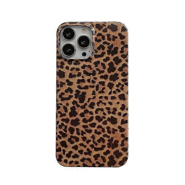 Til iPhone 13 Leopardmønster Ikke-fuld dækning TPU Beskyttelsesetui (brun)