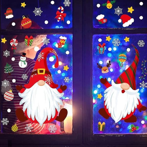 Julevindusklistremerke, Julevindusdekorasjon Juleklistremerke