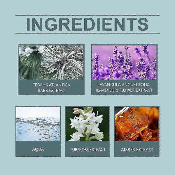 Cedar Whisper Parfym, Lavendel- och Bärnstensdoft, Långvarig Naturlig Doft för Elegant Charm, 35ml