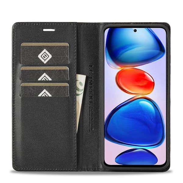 För Xiaomi Redmi Note 12 Pro 4G Global LC.IMEEKE Kolfiberläder Telefonfodral