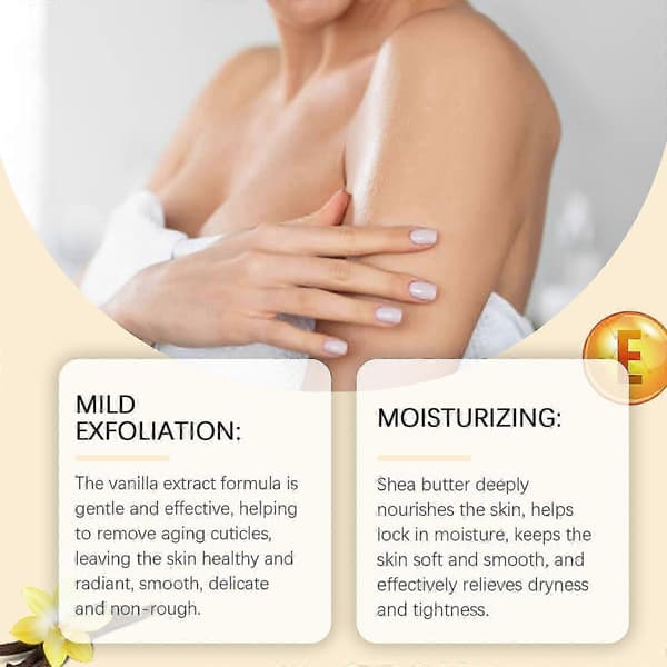 Varm Vanilje Body Scrub - Eksfolierer, Nærer, Blødgør Huden