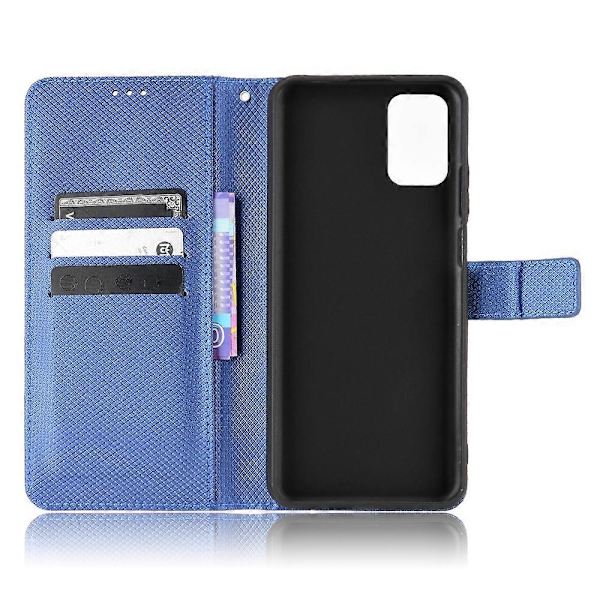 För Ulefone Note 12P Diamanttextur Läder Telefonfodral (Blå)