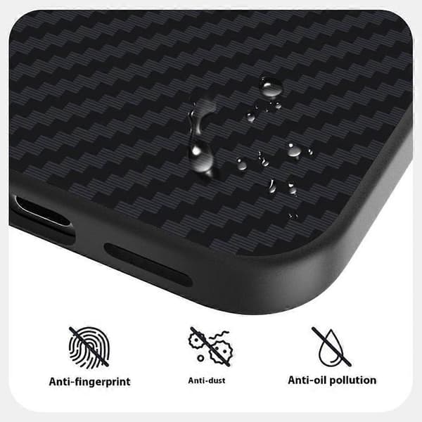 ABEEL For iPhone 17 Air-deksel kompatibelt med MagSafe karbonfibertekstur bakdeksel