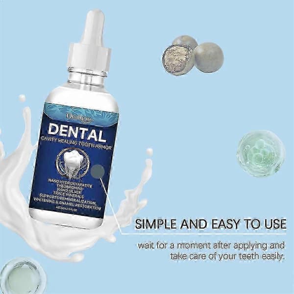 1-5 stk. 60 ml tandplejeløsning Dentite Cavity Healing Tooth Armor A