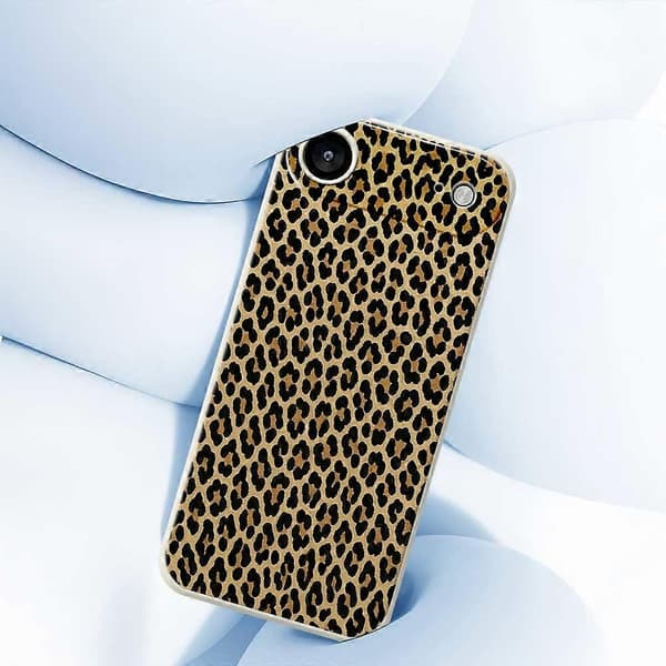 Til iPhone 17 Air Cover med leopardprintmønster, lige kant TPU-telefonbagcover - Sort