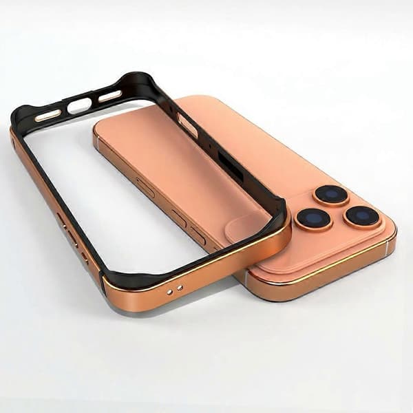 För iPhone 17 Pro Bumperfodral Aluminiumlegering TPU Anti-fall Skyddsram Telefonfodral